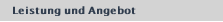 Leistung und Angebot